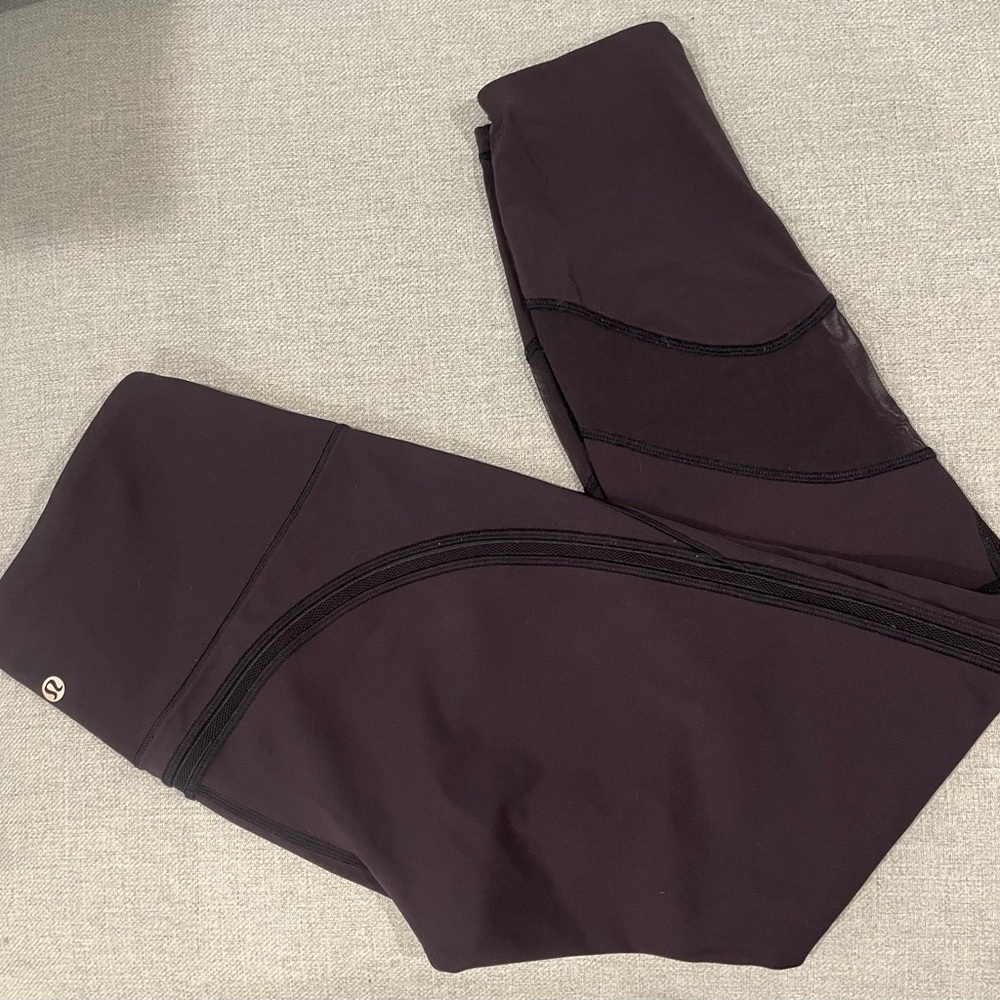Lululemon Navy Legging with Mesh Detail